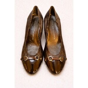 AGL Italy Leather‎ Pumps 40.5 Brown Cap Toe Buckle
